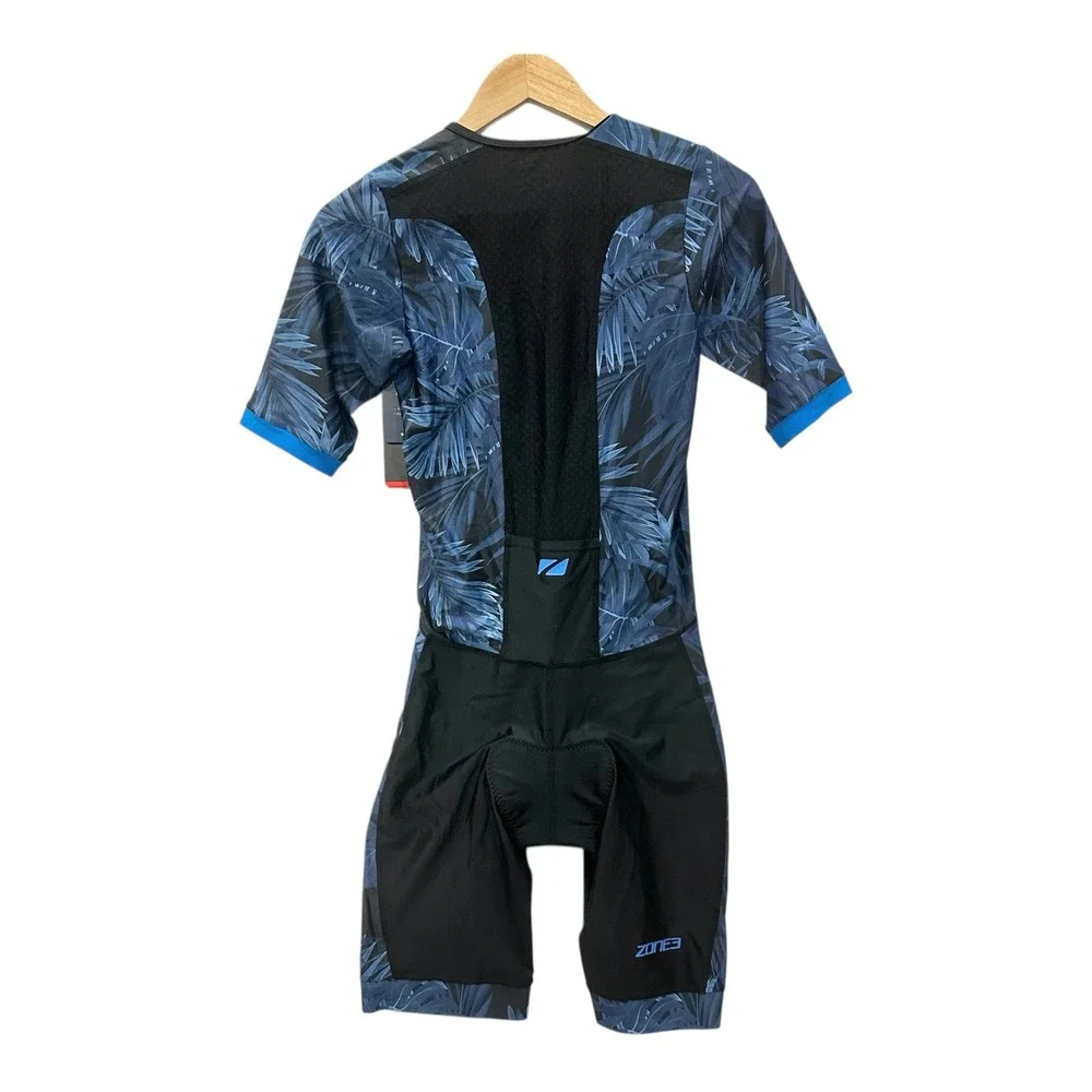 Zone3 Activate+ Men's Triathlon Trisuit Medium Blue Black NWT Cycling Tri Suit